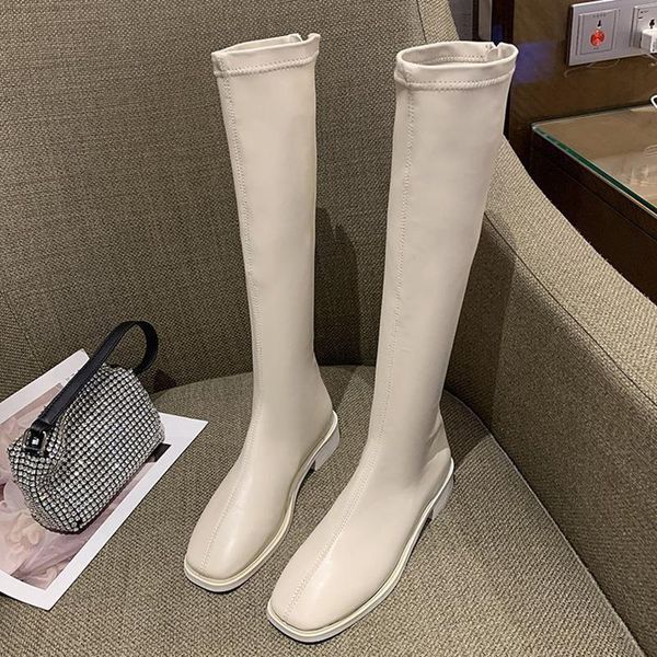 boots 2021 winter fashion women thigh high long flat beige low heels knee soft leather square toe party shoes, Black
boots 2021 winter fashion women thigh high long flat beige low heels knee soft leather square toe party shoes, Black