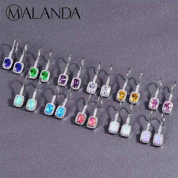 malanda brand fashion square opal drop earrings for women zirconia stone long dangle earrings wedding party office jewelry gift, Silver
malanda brand fashion square opal drop earrings for women zirconia stone long dangle earrings wedding party office jewelry gift, Silver