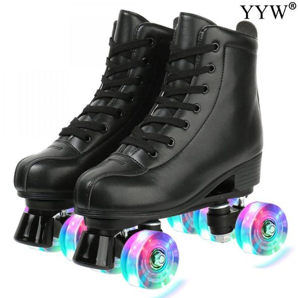 inline & roller skates pu leather black double line 4 wheels skating shoes women men sliding sneakers
inline & roller skates pu leather black double line 4 wheels skating shoes women men sliding sneakers