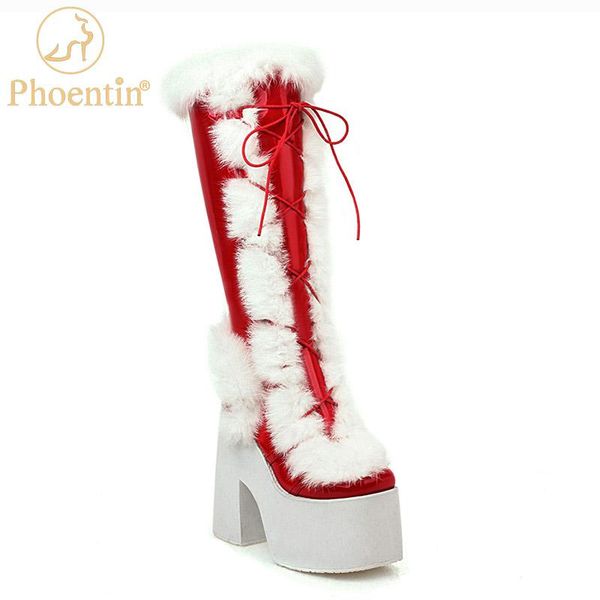 phoentin cosplay long boots women super high heels 15cm platform knee boots with fur 2020 lace up thick sole shoes zip ft1161, Black
phoentin cosplay long boots women super high heels 15cm platform knee boots with fur 2020 lace up thick sole shoes zip ft1161, Black