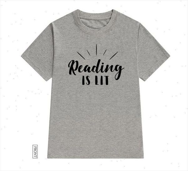 reading is lit women tshirt cotton casual funny t shirt lady yong girl tee 5 colors drop ship s 654, White
reading is lit women tshirt cotton casual funny t shirt lady yong girl tee 5 colors drop ship s 654, White