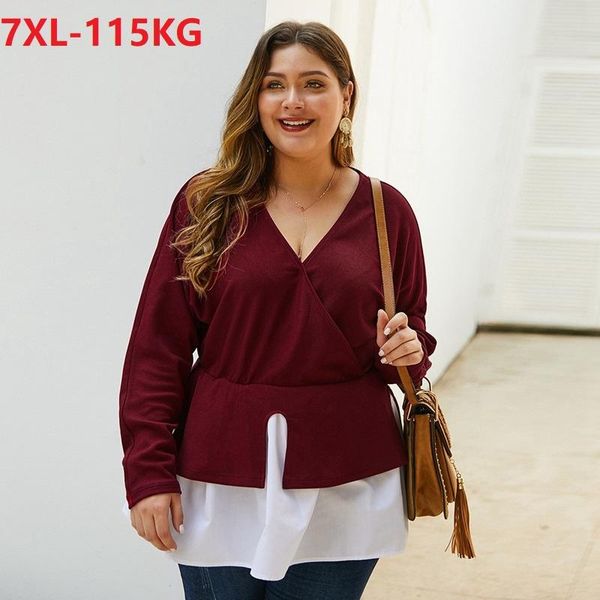 autumn women personality patchwork shirts long sleeve v-neck plus size 7xl female oversize office elegant fashion shirt 52, White
autumn women personality patchwork shirts long sleeve v-neck plus size 7xl female oversize office elegant fashion shirt 52, White