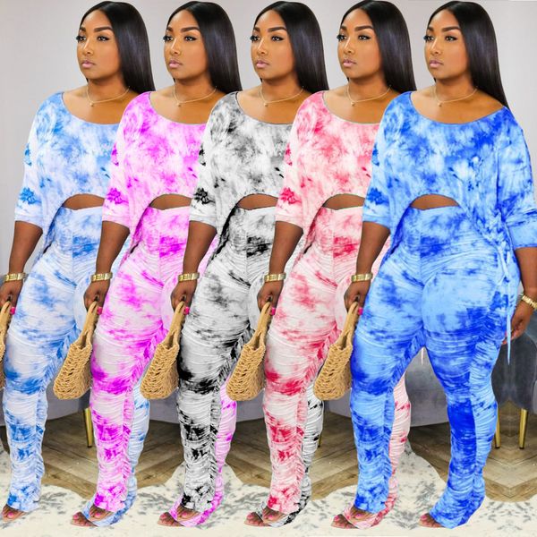 two-piece fashion women's tie-dye hip-lifting slim-fit pleated micro-flared pants, White
two-piece fashion women's tie-dye hip-lifting slim-fit pleated micro-flared pants, White