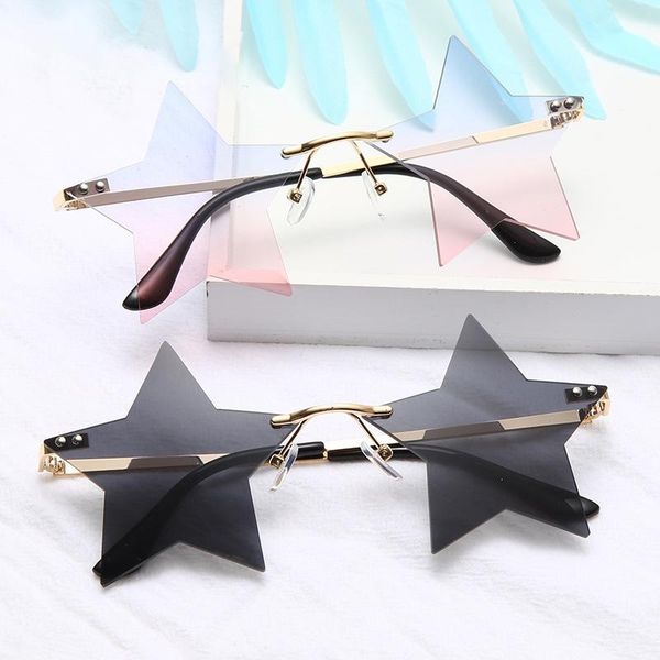 new 2021 personality sunglasses fashion frameless sun glasses vintage unique star shape eyewear party travel uv400, White;black
new 2021 personality sunglasses fashion frameless sun glasses vintage unique star shape eyewear party travel uv400, White;black