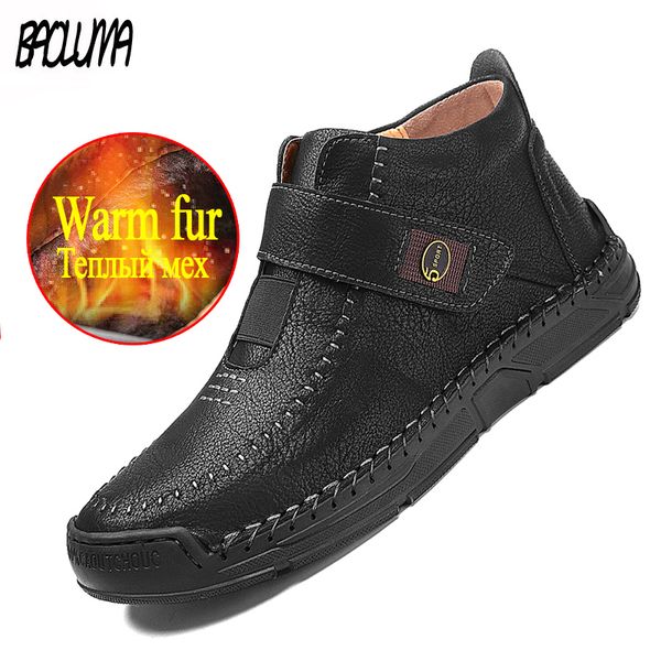 fashion handmade ankle plush warm snow outdoor cold protection winter men's boots 201027, Black
fashion handmade ankle plush warm snow outdoor cold protection winter men's boots 201027, Black
