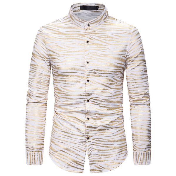 men's casual shirts shirt men personality bronzing feather print slim long sleeve male fashion party dress 2021, White;black
men's casual shirts shirt men personality bronzing feather print slim long sleeve male fashion party dress 2021, White;black