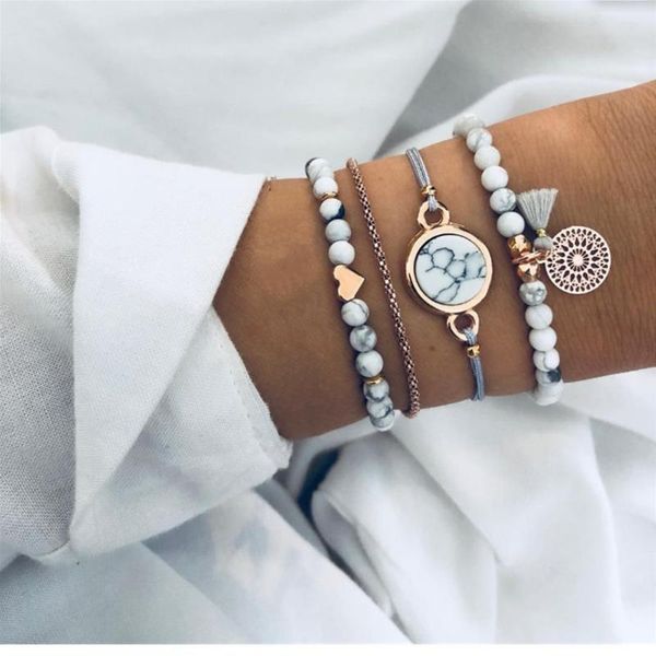 link, chain trendy heart beaded tassel pattern stone braided bracelets & bangles for women fashion golden link boho bijoux, Black
link, chain trendy heart beaded tassel pattern stone braided bracelets & bangles for women fashion golden link boho bijoux, Black