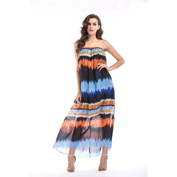 large size women's summer wrapped dress gradient flower beach skirt strapless dress, White;black
large size women's summer wrapped dress gradient flower beach skirt strapless dress, White;black