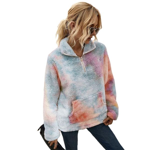 casual thick sweater tie-dye printing zipper lapel warm pullover autumn winter street long-sleeved plush ladies clothing, White;black
casual thick sweater tie-dye printing zipper lapel warm pullover autumn winter street long-sleeved plush ladies clothing, White;black