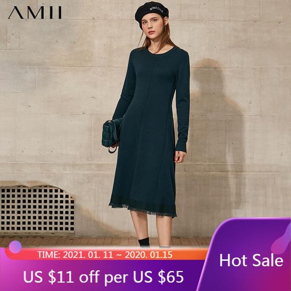 casual dresses amii minimalism spring autumn women's dress causal oneck slim fit calf-length tassel temperament sweater 12040836, Black;gray
casual dresses amii minimalism spring autumn women's dress causal oneck slim fit calf-length tassel temperament sweater 12040836, Black;gray