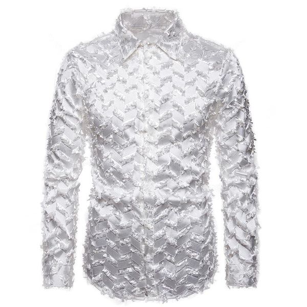men's casual shirts white feather shirt men 2021 brand nightclub prom mens dress event party stage singer camisa masculina xxl, White;black
men's casual shirts white feather shirt men 2021 brand nightclub prom mens dress event party stage singer camisa masculina xxl, White;black