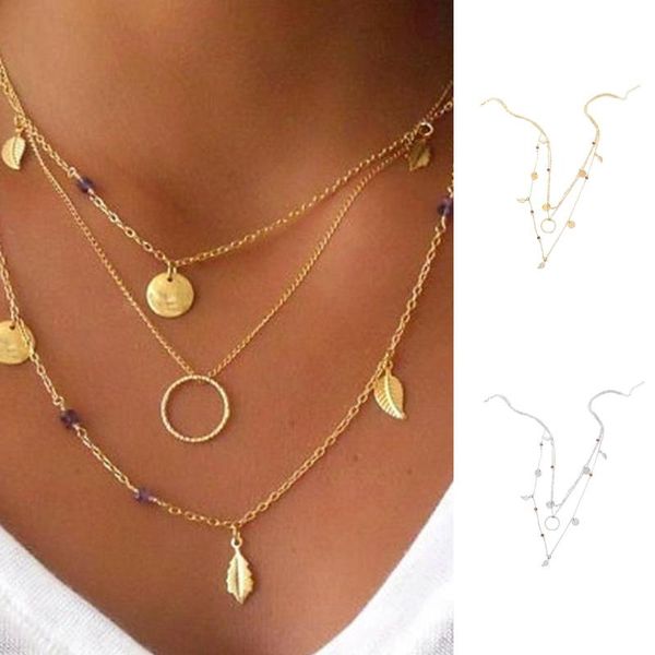 chains women necklace jewelry fashion costume for trendy women's neck chain bohemian luxury, Silver
chains women necklace jewelry fashion costume for trendy women's neck chain bohemian luxury, Silver