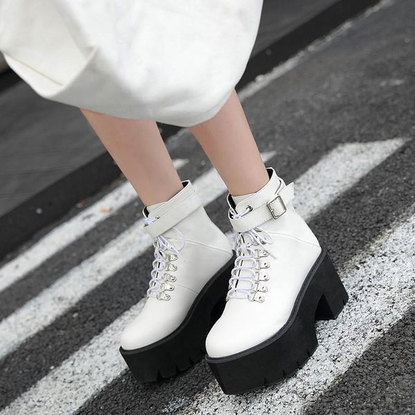 white black platform goth punk ankle combat boots for women lace up female gothic shoes autumn biker woman bootie 2020
white black platform goth punk ankle combat boots for women lace up female gothic shoes autumn biker woman bootie 2020