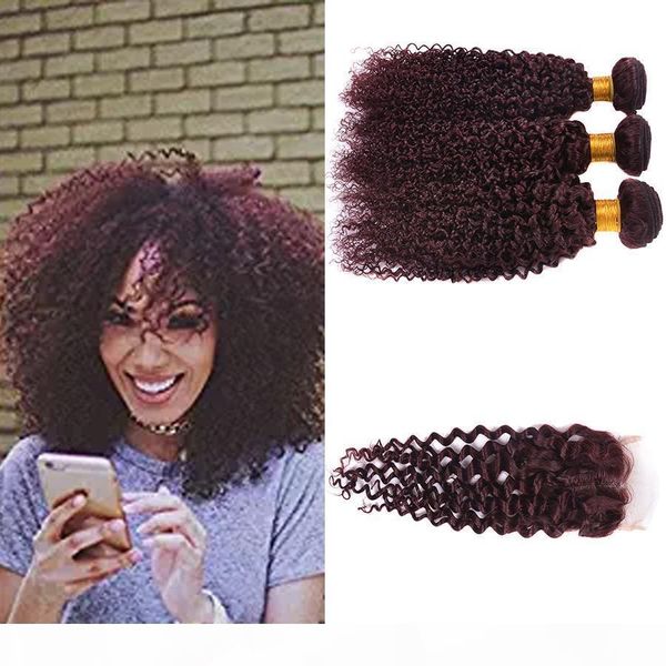 popular color wine red 99j brazilian human hair 3 bundles with lace closure burgundy curly wave hair with ear to ear lace closure, Black;brown
popular color wine red 99j brazilian human hair 3 bundles with lace closure burgundy curly wave hair with ear to ear lace closure, Black;brown