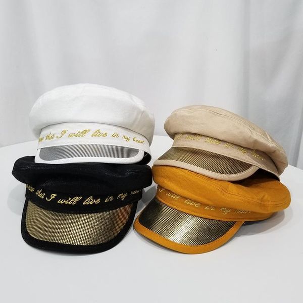 berets winter woman's army navy leather cap literary letter sboy hats warm for autumn flat sequins hat, Blue;gray
berets winter woman's army navy leather cap literary letter sboy hats warm for autumn flat sequins hat, Blue;gray
