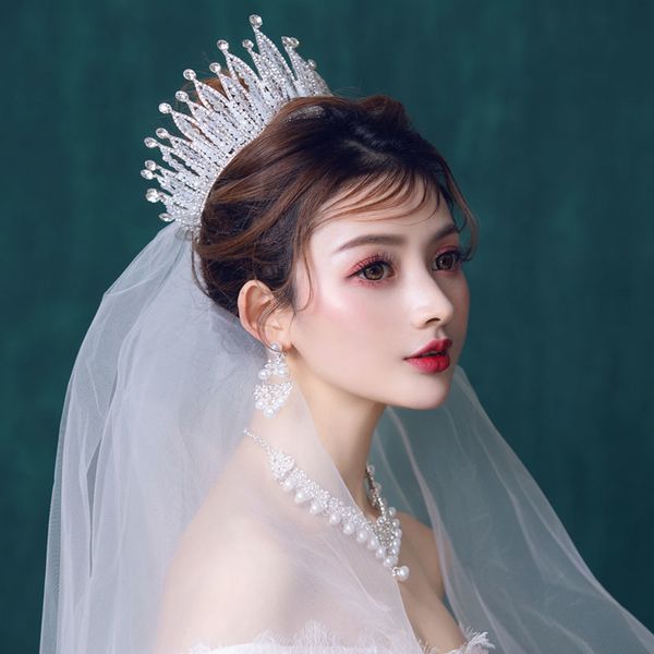 sluxury crystal bridal crown headdress necklace new earrings three piece wedding dress accessories s, Silver
sluxury crystal bridal crown headdress necklace new earrings three piece wedding dress accessories s, Silver