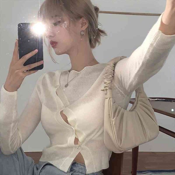 women knitting women irregular buttons long sleeve autumn sweater office ladiy fall cardigan sweater top, White;black
women knitting women irregular buttons long sleeve autumn sweater office ladiy fall cardigan sweater top, White;black