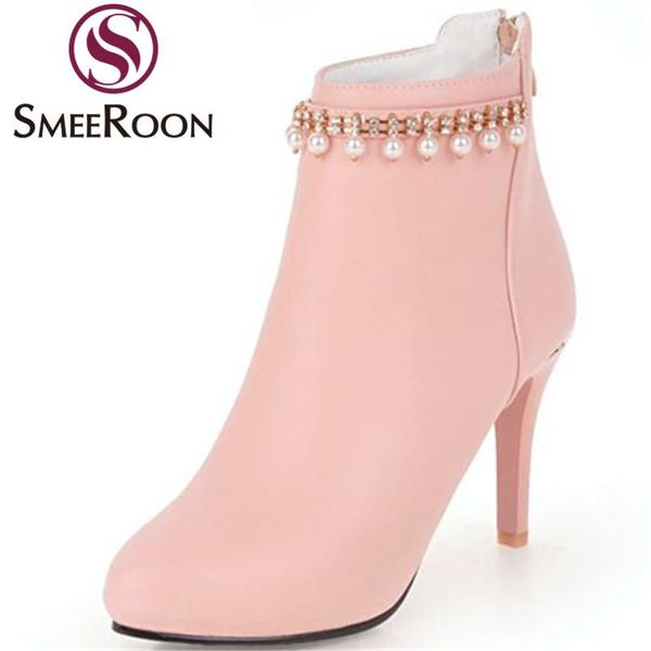 smeeroon zipper string bead ankle boots for women thin heels boots simple warm winter fashion shoes woman, Black
smeeroon zipper string bead ankle boots for women thin heels boots simple warm winter fashion shoes woman, Black