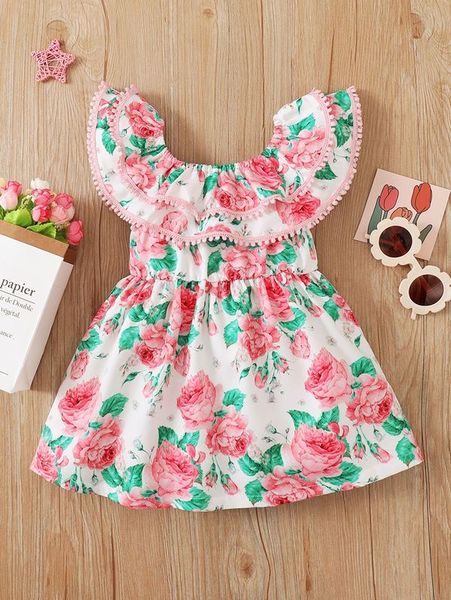 baby floral print ladder ruffle trim contrast guipure lace dress she, Red;yellow
baby floral print ladder ruffle trim contrast guipure lace dress she, Red;yellow