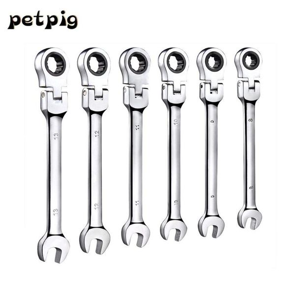 petpig keys set wrenches 6-11mm flexible head ratcheting wrench combination spanner tool set car repair ratchet universal wrench
petpig keys set wrenches 6-11mm flexible head ratcheting wrench combination spanner tool set car repair ratchet universal wrench