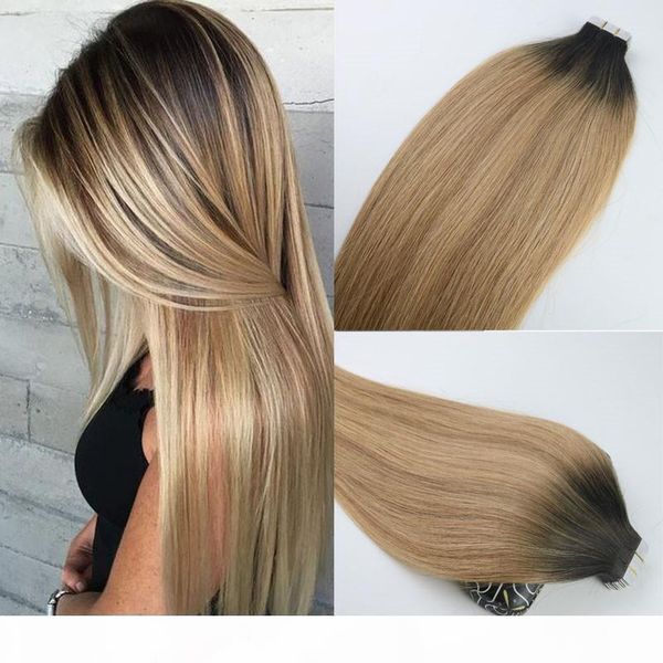 tape in human hair extensions ombre hair brazilian virgin hair balayage dark brown to 27 blonde extensions highlight skin weft, Black
tape in human hair extensions ombre hair brazilian virgin hair balayage dark brown to 27 blonde extensions highlight skin weft, Black