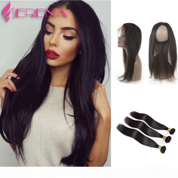 360 lace frontal with bundle malaisian straight virgin hair with closure 360 frontal with bundles pre plucked lace frontal, Black;brown
360 lace frontal with bundle malaisian straight virgin hair with closure 360 frontal with bundles pre plucked lace frontal, Black;brown
