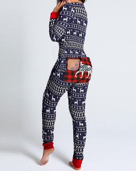 women's jumpsuits & rompers adults pajamas 2021 women fashion elegant casual christmas print plaid functional buttoned flap, Black;white 
women's jumpsuits & rompers adults pajamas 2021 women fashion elegant casual christmas print plaid functional buttoned flap, Black;white