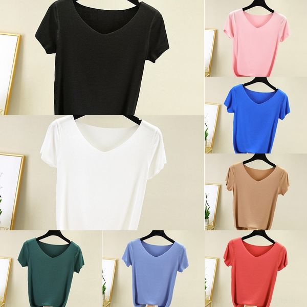 qopml sleeve short modal for women 2020 summer seamless v-neck solid color bottom large size t-shirt lower package lower package korean t, White
qopml sleeve short modal for women 2020 summer seamless v-neck solid color bottom large size t-shirt lower package lower package korean t, White