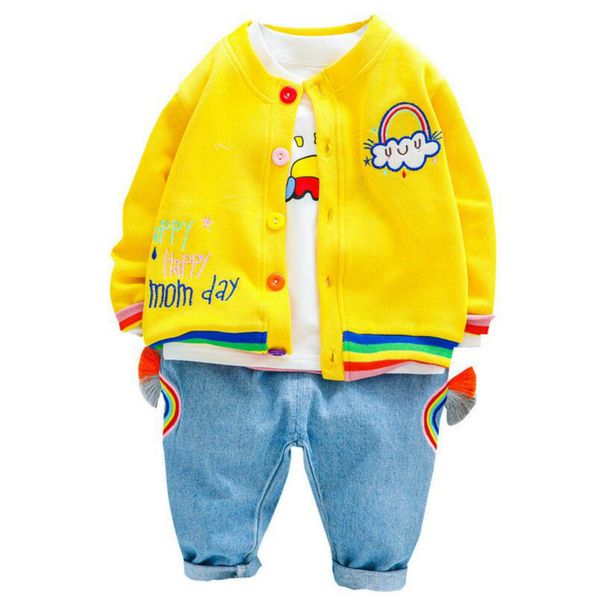 new autumn newborn infant clothing sets girls boys casual clothes rainbow coats t shirt jeans 3 piece kids costume, White
new autumn newborn infant clothing sets girls boys casual clothes rainbow coats t shirt jeans 3 piece kids costume, White