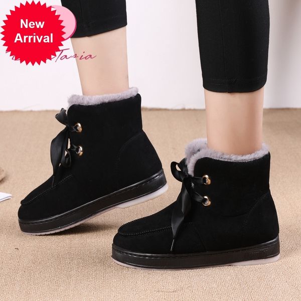 2021 the new size 37-44 winter snow thick ankle shoelace flat with boots women's warm skin shoes, Black
2021 the new size 37-44 winter snow thick ankle shoelace flat with boots women's warm skin shoes, Black