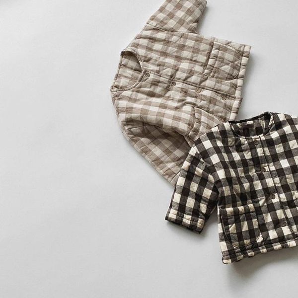 2020 new girls boys thicken plaid coat autumn winter full sleeve fashion kids jacket girls clothes, Blue;gray
2020 new girls boys thicken plaid coat autumn winter full sleeve fashion kids jacket girls clothes, Blue;gray