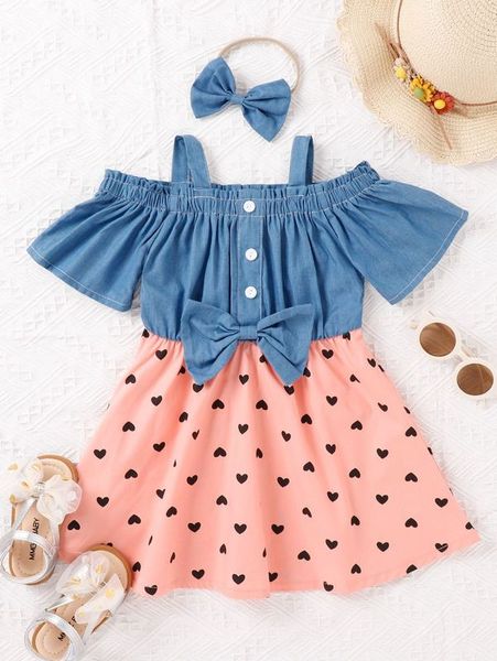 toddler girls heart print cold shoulder bow front a-line dress & headband she, Red;yellow
toddler girls heart print cold shoulder bow front a-line dress & headband she, Red;yellow