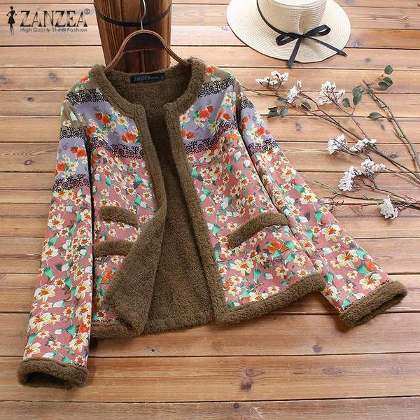 women's jackets plus size vintage 2021 zanzea autumn floral print coat casual o-neck long sleeve winter warm pockets outwear 5xl, Black;brown
women's jackets plus size vintage 2021 zanzea autumn floral print coat casual o-neck long sleeve winter warm pockets outwear 5xl, Black;brown