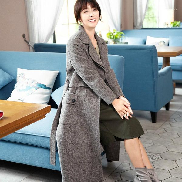 2020 fashion women wool coat long womans coats with belt autumn winter female jacket casaco feminino 38078wyq38031, Black
2020 fashion women wool coat long womans coats with belt autumn winter female jacket casaco feminino 38078wyq38031, Black