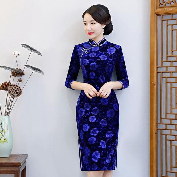 2020 spring knee length cheongsam traditional chinese style short dress womens velour qipao slim party dresses vestido s-4xl1, Black;gray
2020 spring knee length cheongsam traditional chinese style short dress womens velour qipao slim party dresses vestido s-4xl1, Black;gray