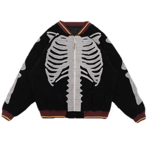 men's jackets tide brand kapital hirata hehong skeleton bone embroidered velvet baseball jacket loose cotton jacket tide, Black;brown
men's jackets tide brand kapital hirata hehong skeleton bone embroidered velvet baseball jacket loose cotton jacket tide, Black;brown