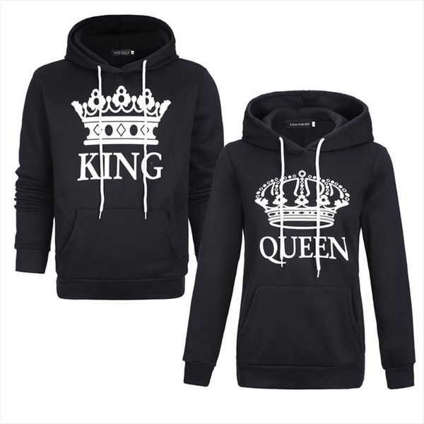 2020 new women men hoodies king queen printed sweatshirt lovers couples hoodie hooded sweatshirt casual pullovers tracksuits, Black
2020 new women men hoodies king queen printed sweatshirt lovers couples hoodie hooded sweatshirt casual pullovers tracksuits, Black