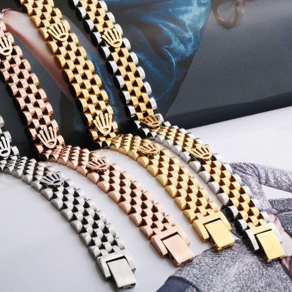 link, chain luxury crown charm bracelet men fashion 2021 gold for hip hop jewelry gift, Black
link, chain luxury crown charm bracelet men fashion 2021 gold for hip hop jewelry gift, Black
