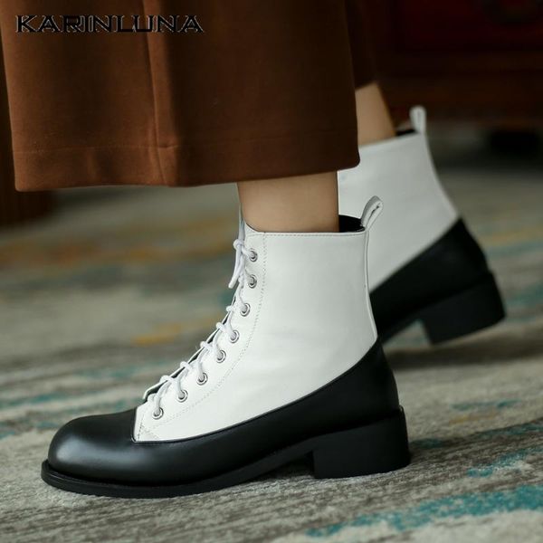 brand fashion 2020 new arrival mixed color ankle boots round toe cross-tied square thick heels short plush autumn women shoes, Black
brand fashion 2020 new arrival mixed color ankle boots round toe cross-tied square thick heels short plush autumn women shoes, Black
