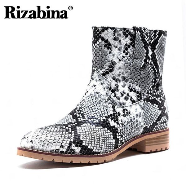 rizabina women flats boots snake print warm winter shoes women thick fur ankle botas simple ladies footwear size 33-46, Black
rizabina women flats boots snake print warm winter shoes women thick fur ankle botas simple ladies footwear size 33-46, Black