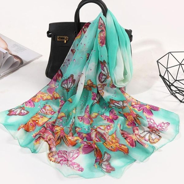 25# 160*50cm Women Girls Flower Print Scarf Long Soft Wrap Scarf Simulation Silk Shawl Scarves Summer Beach Shawl Scarves1, Blue;gray
25# 160*50cm Women Girls Flower Print Scarf Long Soft Wrap Scarf Simulation Silk Shawl Scarves Summer Beach Shawl Scarves1, Blue;gray
