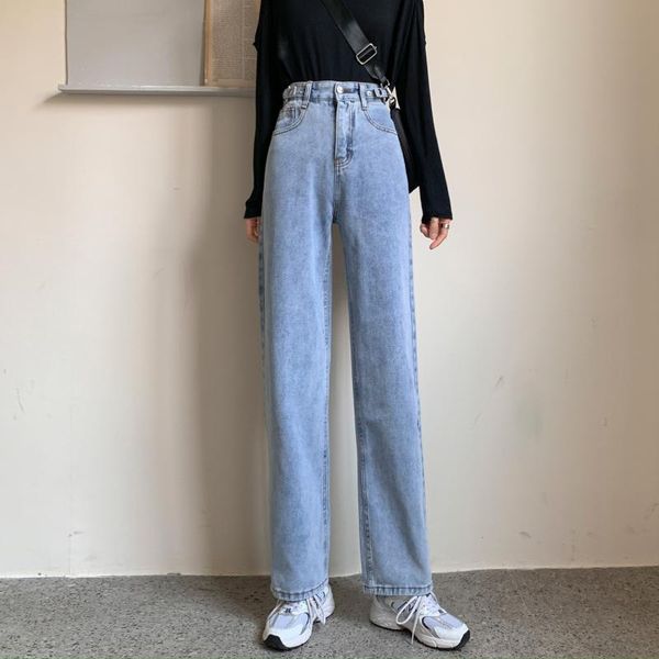 women's jeans autumn korean style women high waist leisure loose slim female full-length casual wide leg long denim pants 2021, Blue
women's jeans autumn korean style women high waist leisure loose slim female full-length casual wide leg long denim pants 2021, Blue