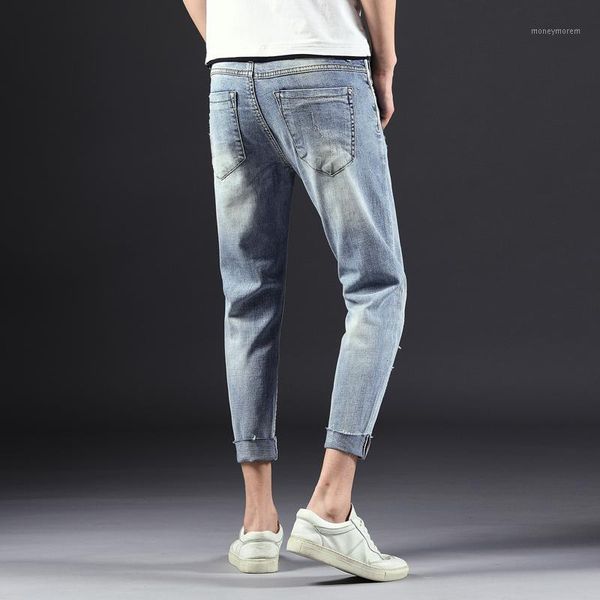 men's jeans men stretch destroyed ripped men's mid-rise tight-leg crop design fashion ankle zipper skinny for men1, Blue
men's jeans men stretch destroyed ripped men's mid-rise tight-leg crop design fashion ankle zipper skinny for men1, Blue