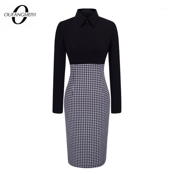 women retro houndstooth patchwotk elegant office lady dress charming sheath bodycon dress eb311, Black;gray
women retro houndstooth patchwotk elegant office lady dress charming sheath bodycon dress eb311, Black;gray