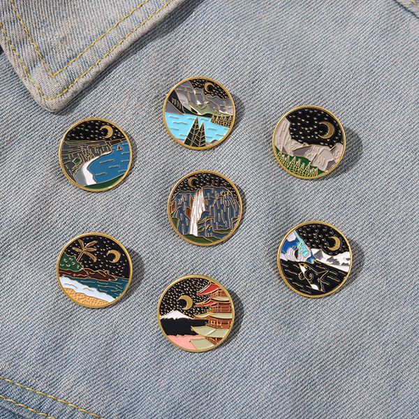 cartoon round lapel brooch fashion landscape camping enamel pin backpack jewelry accessories outdoor enthusiasts gifts, Blue
cartoon round lapel brooch fashion landscape camping enamel pin backpack jewelry accessories outdoor enthusiasts gifts, Blue
