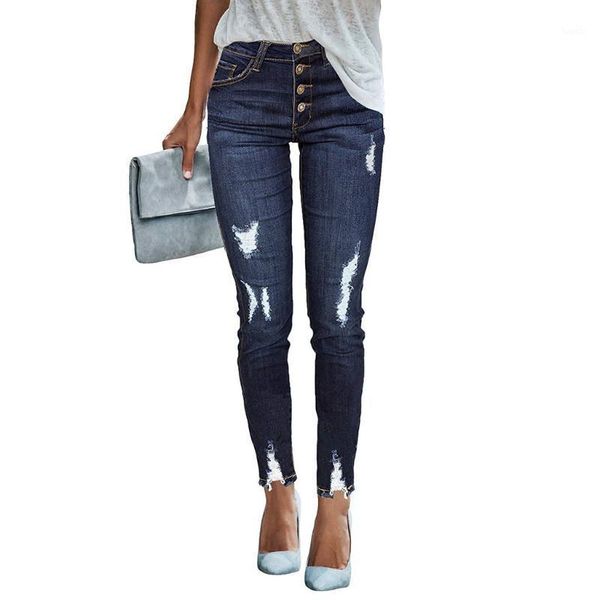 2020 women stretch ripped distressed skinny high waist denim pants shredded jeans trousers 1.151, Blue
2020 women stretch ripped distressed skinny high waist denim pants shredded jeans trousers 1.151, Blue