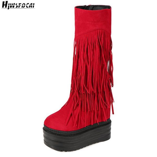 boots hjhsfdcai tassel decor style women platform thick heels outdoor luxury mid wear-resistant zipper round toe, Black
boots hjhsfdcai tassel decor style women platform thick heels outdoor luxury mid wear-resistant zipper round toe, Black