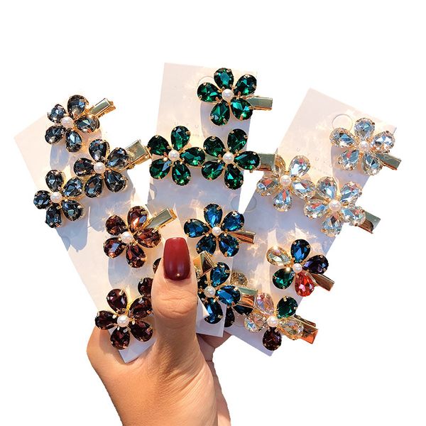 fashion crystal hair pins for women girls 2 pcs popular flower pearl hair clips wedding engagement party hair accessories, Black;brown
fashion crystal hair pins for women girls 2 pcs popular flower pearl hair clips wedding engagement party hair accessories, Black;brown