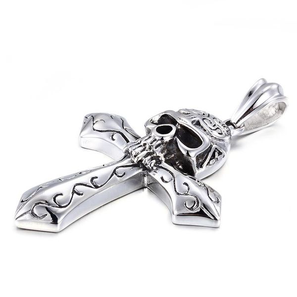 drop shipping casting 316l stainless steel 40*61mm large skull cross pendant necklace high quality, Silver
drop shipping casting 316l stainless steel 40*61mm large skull cross pendant necklace high quality, Silver
