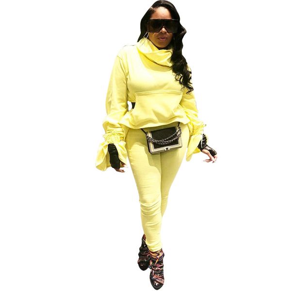 woman 2 piece outfit autumn long sleeve solid color high neck stacked pants 2pcs set fashion women designer tracksuits, White
woman 2 piece outfit autumn long sleeve solid color high neck stacked pants 2pcs set fashion women designer tracksuits, White